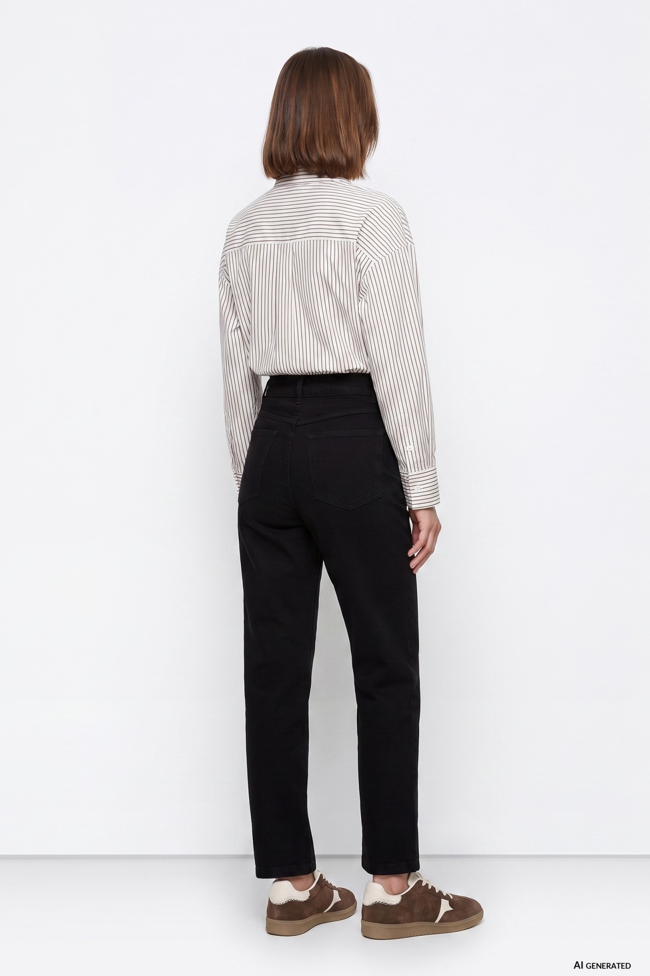 Jeans negros talle alto
