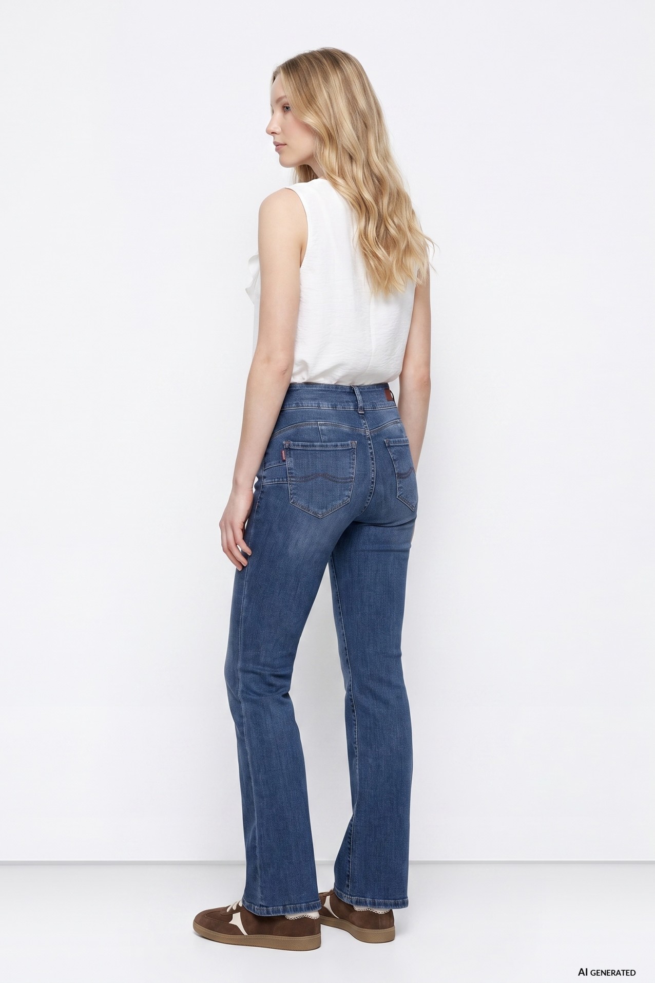Jeans wide talle alto