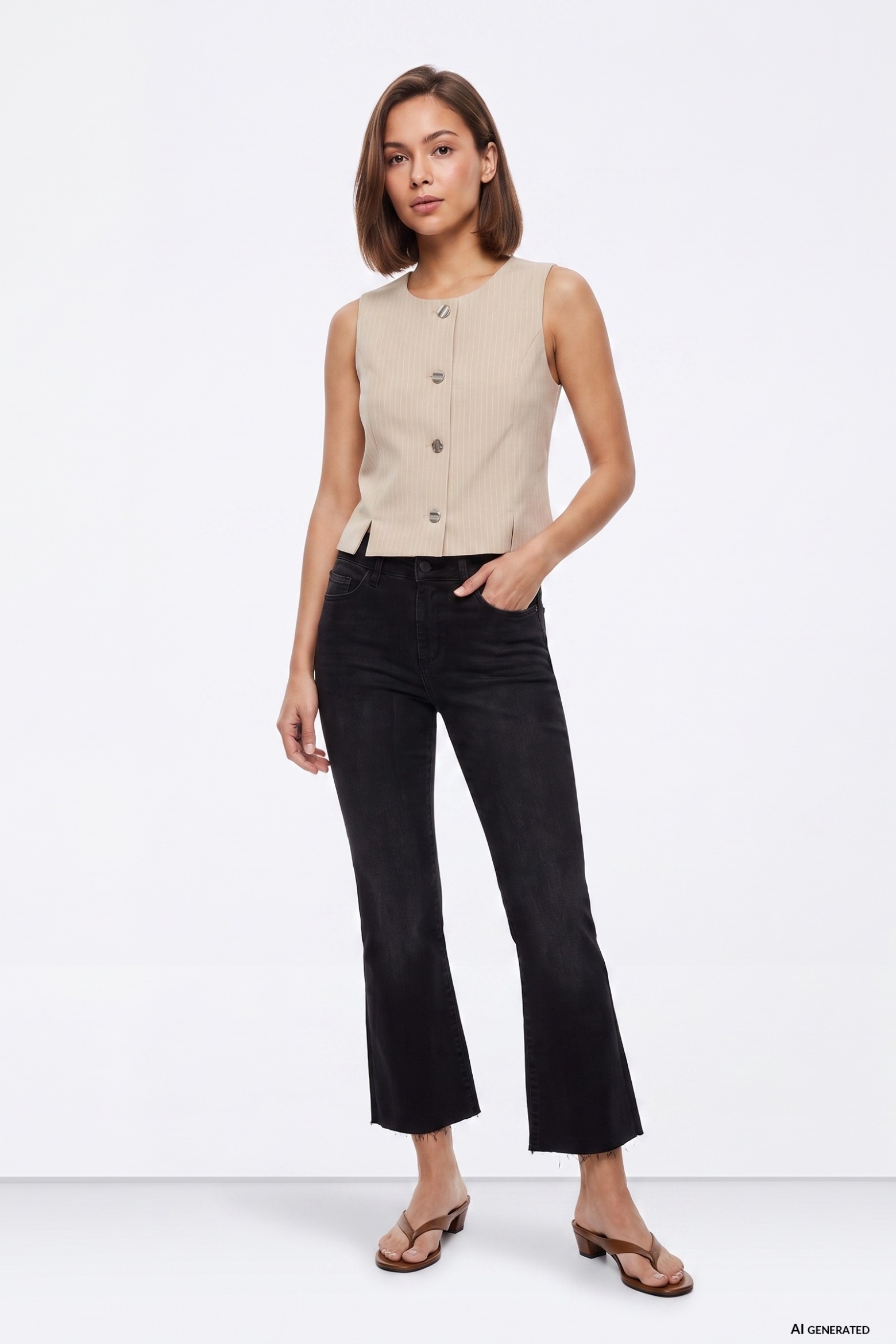 Jeans push-up acampanados negros