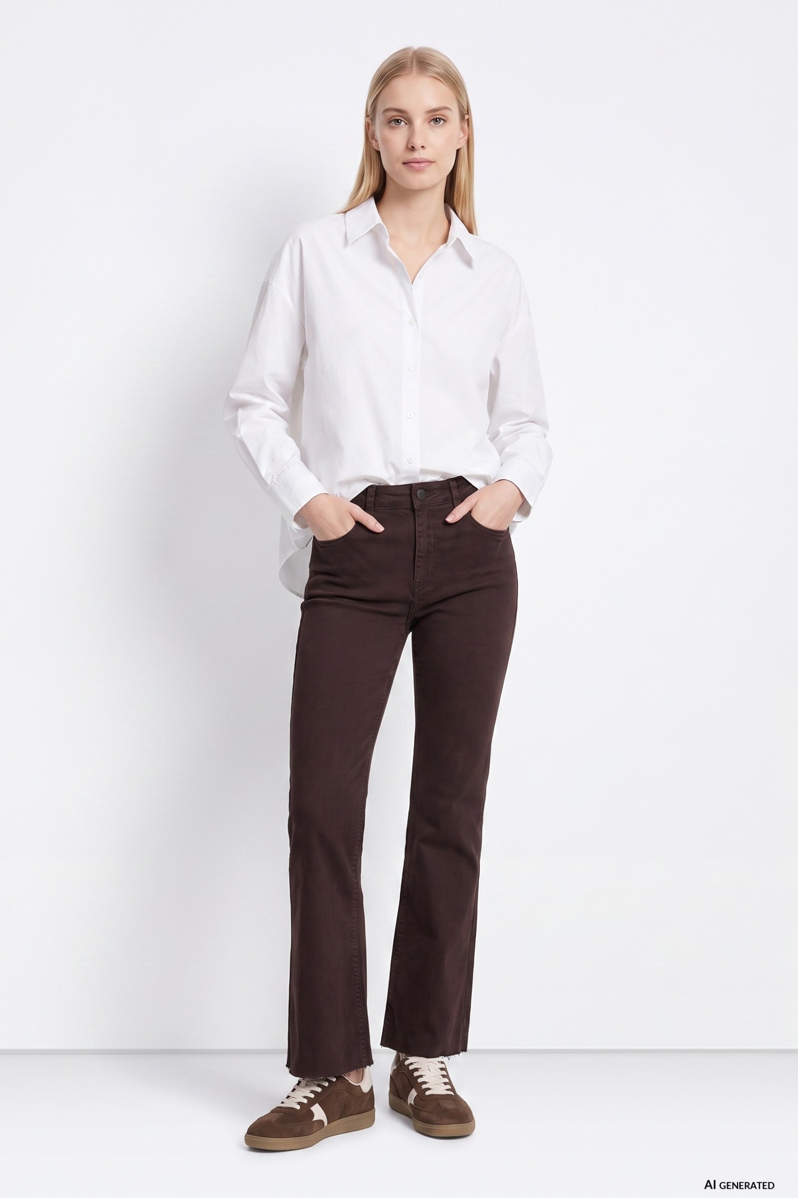 Dark Brown Flare Jeans