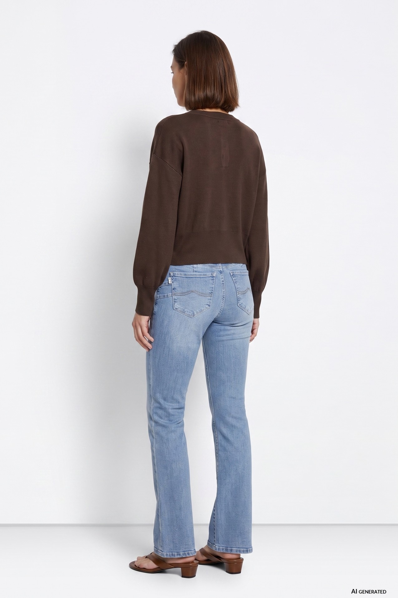 Jeans flare azul claro