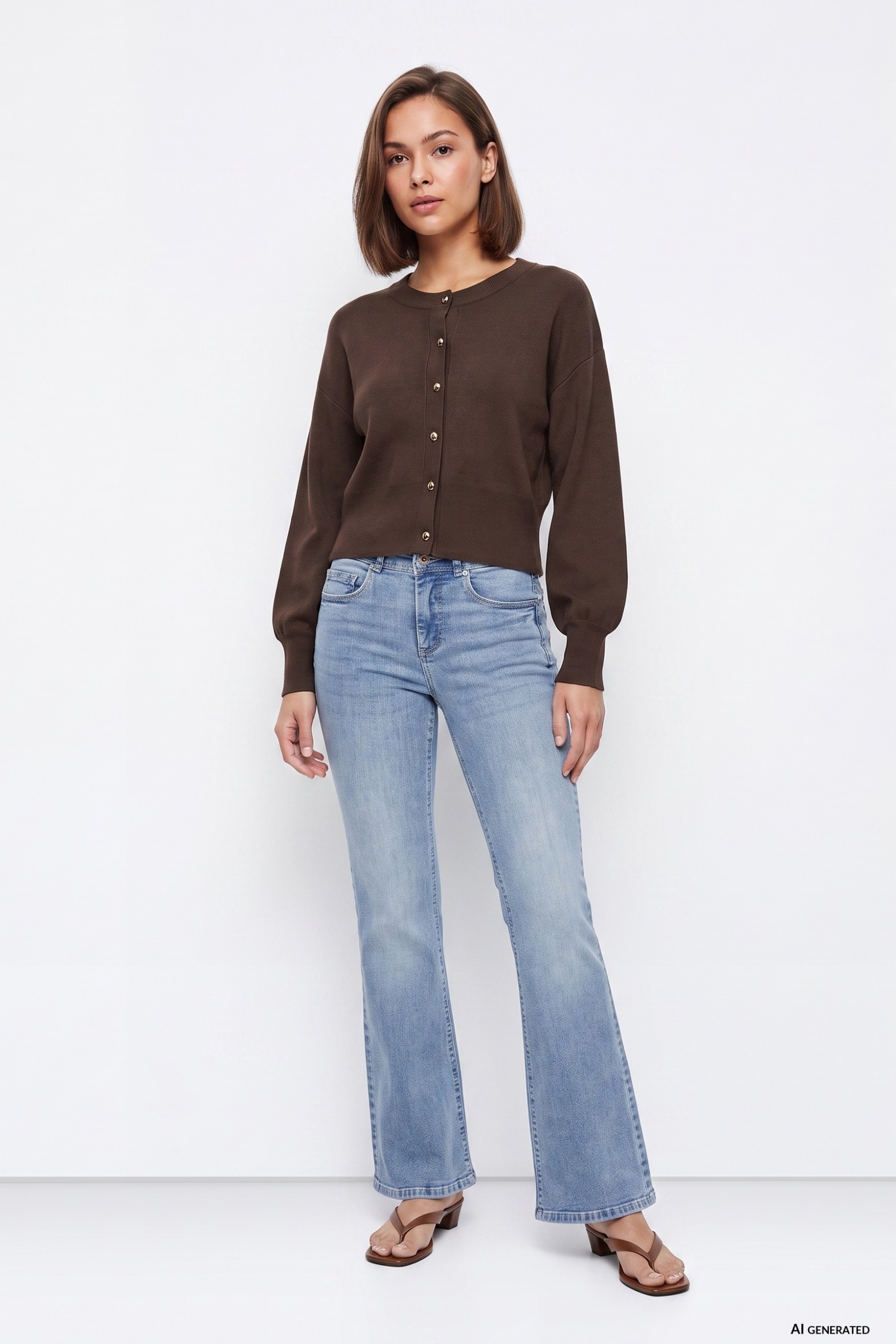 Jeans flare azul claro