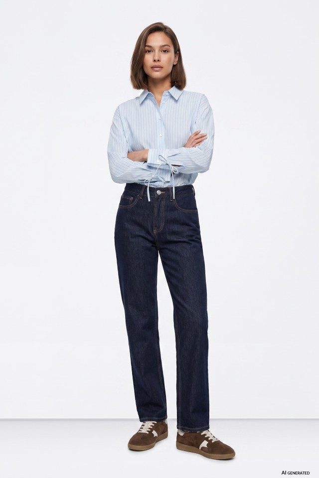 Amber Dark Straight Jeans