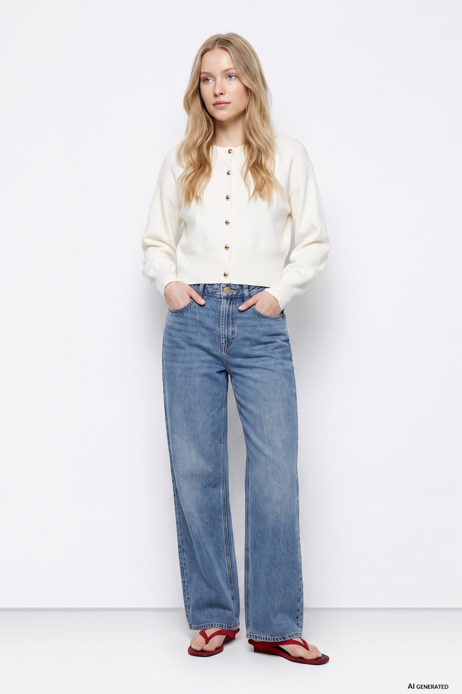 Wide Leg High Waist Jeans