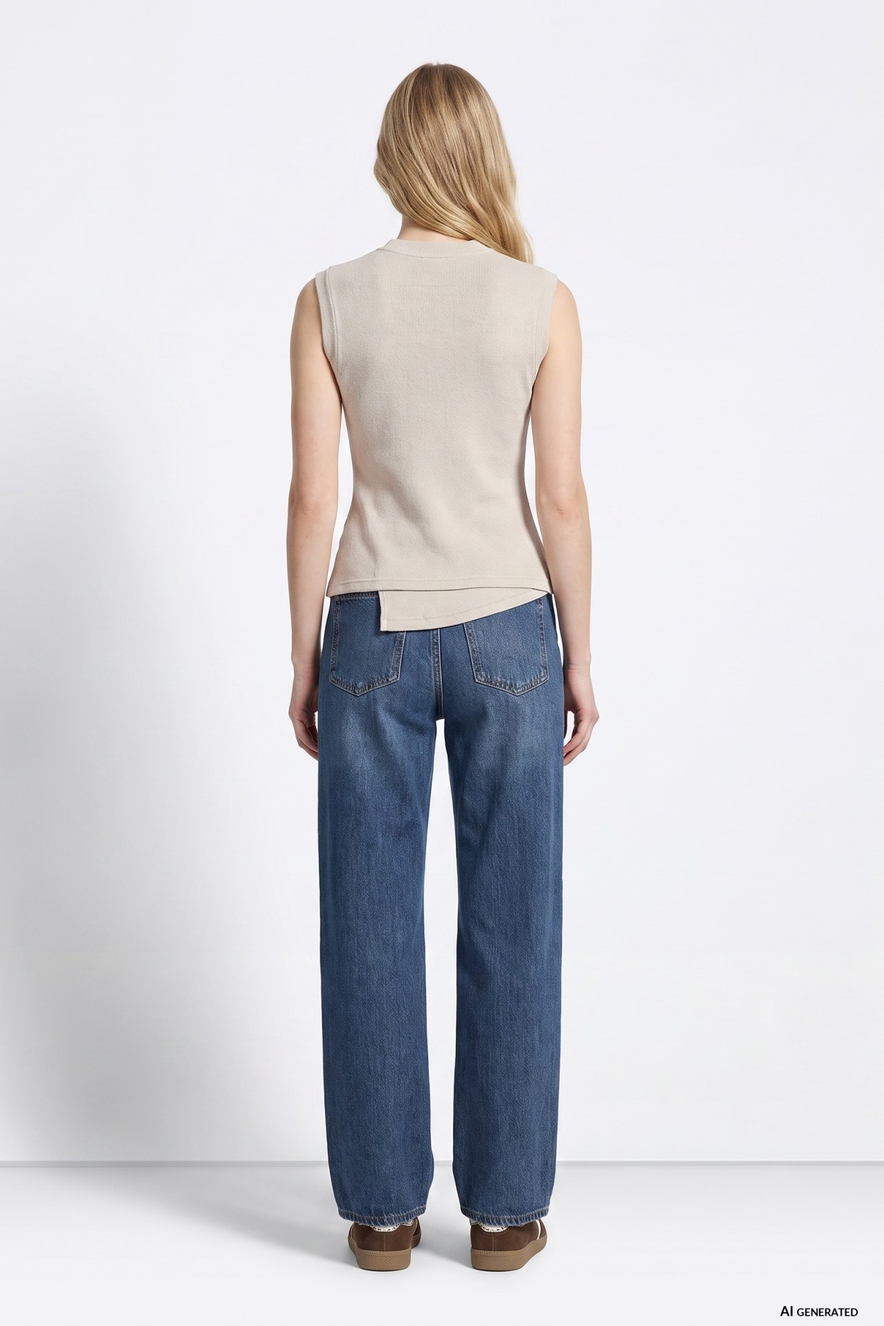 Jeans largos azul escuro