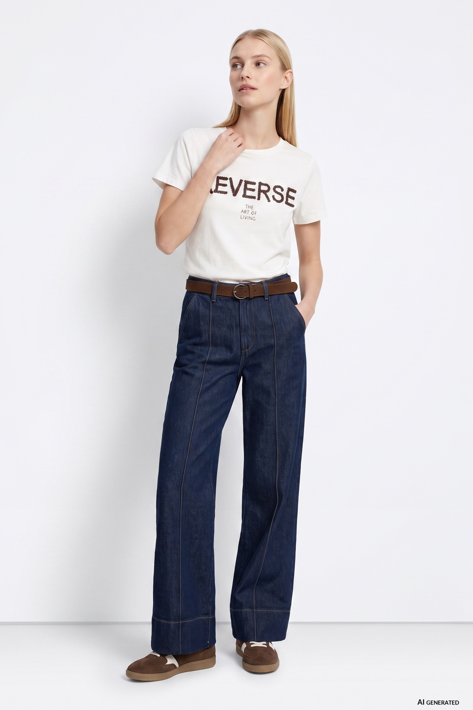 Dark Blue Wide Jeans