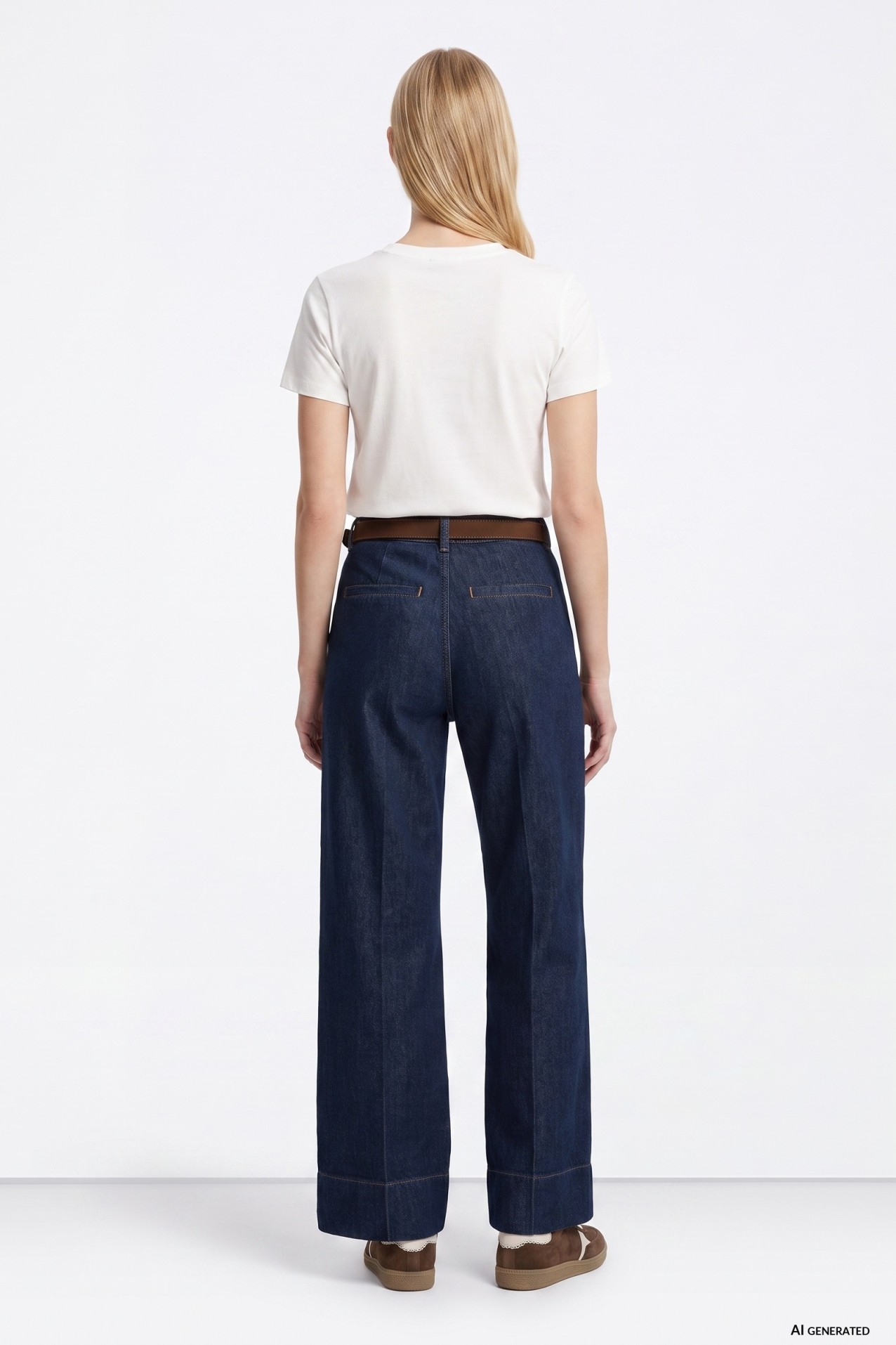 Dark Blue Wide Jeans