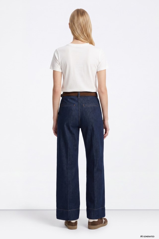 Dark Blue Wide Jeans Dark Blue Wide Jeans