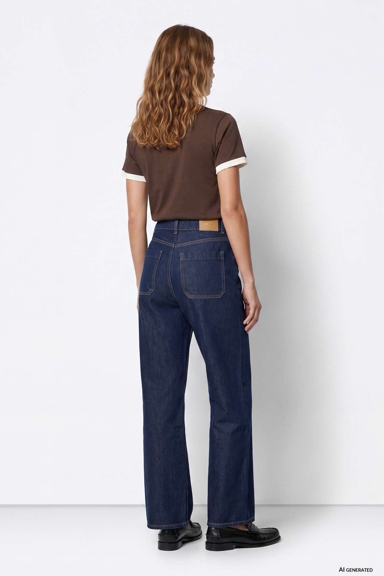 Jeans rectos azul oscuro