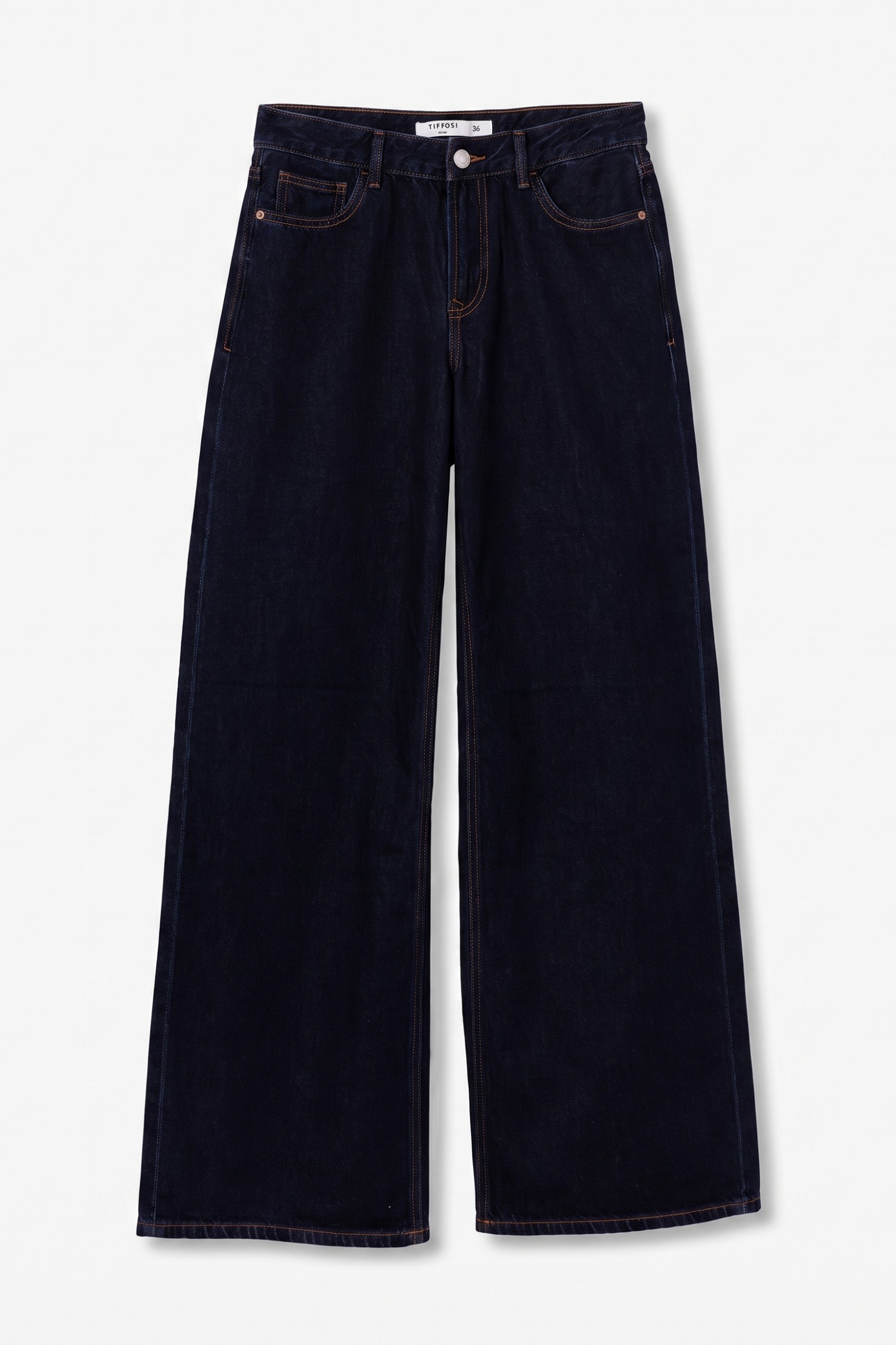 Wide Leg Dark Blue Jeans