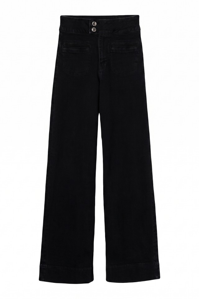 High Waist Wide Black Jeans High Waist Wide Black Jeans