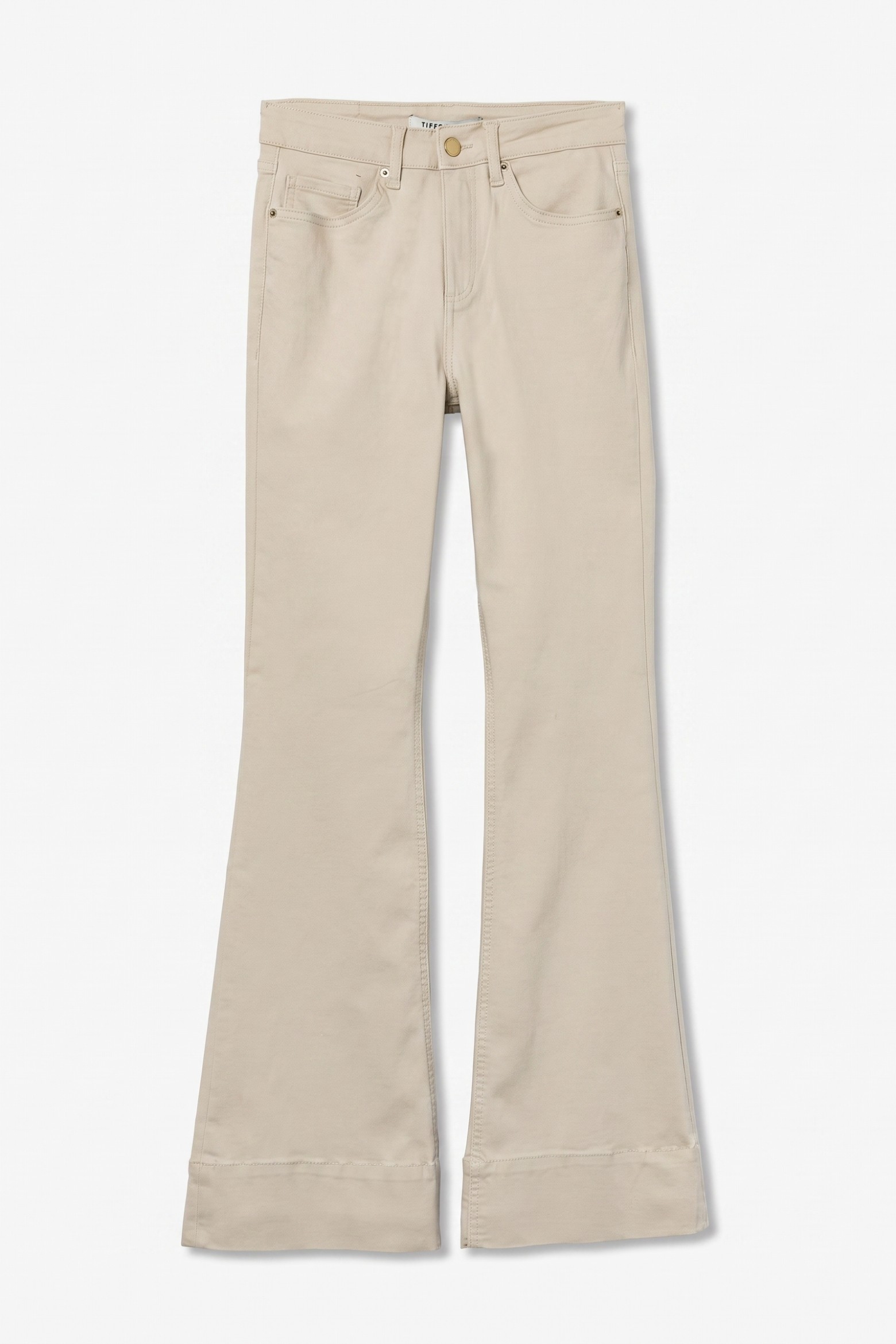 Vaqueros beige corte flare