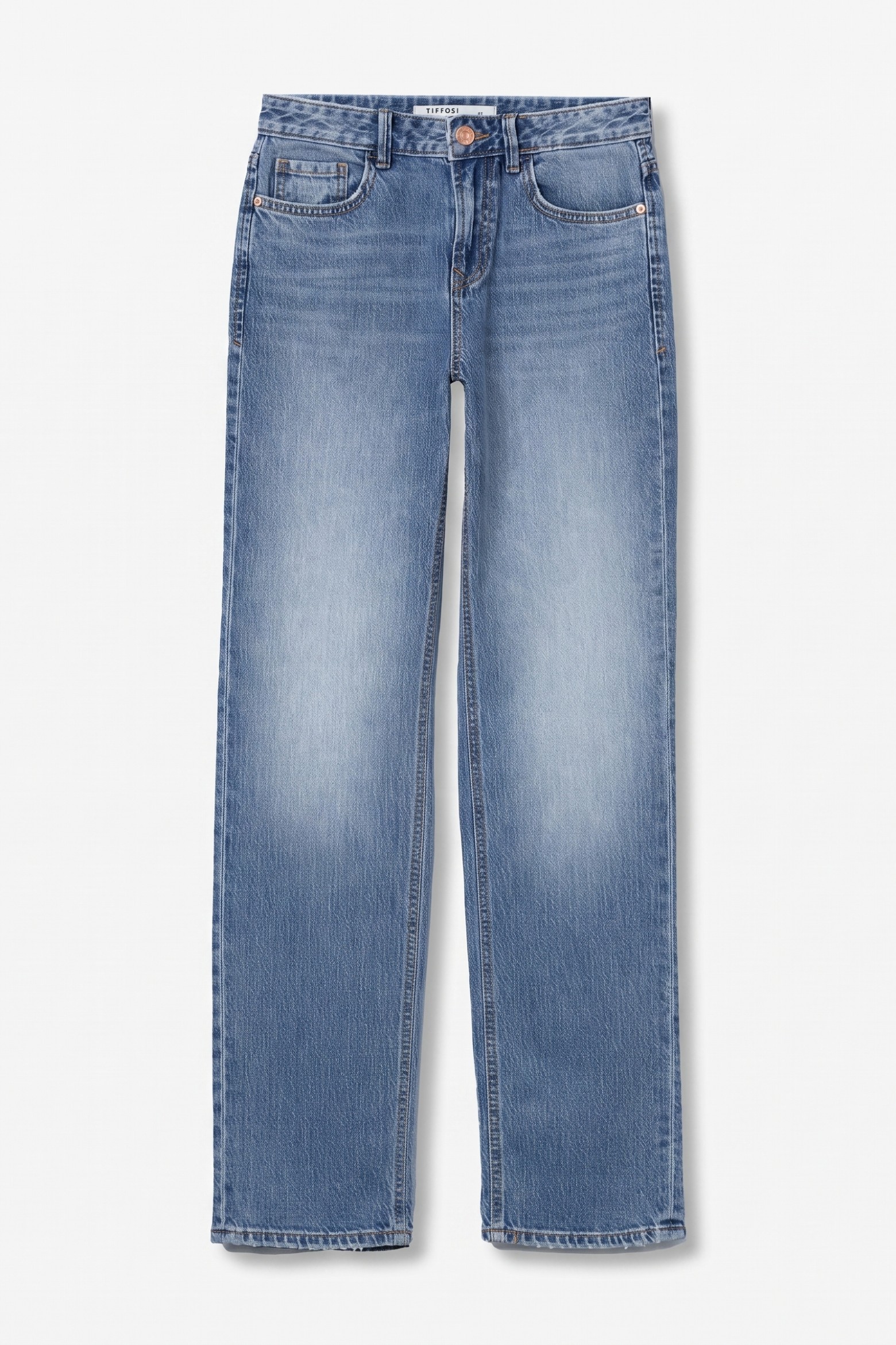 Jeans corte recto azul claro