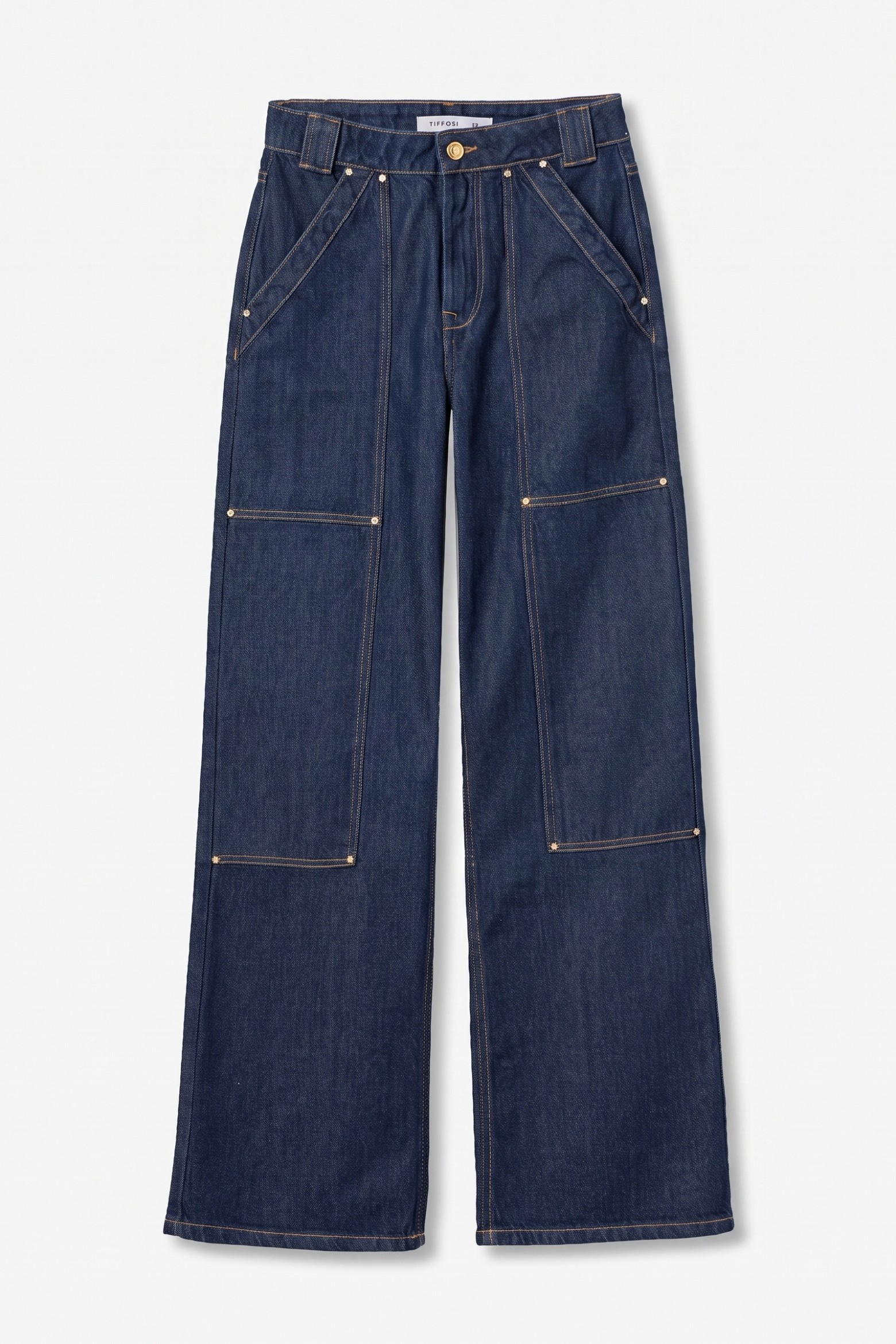Jeans rectos azul oscuro