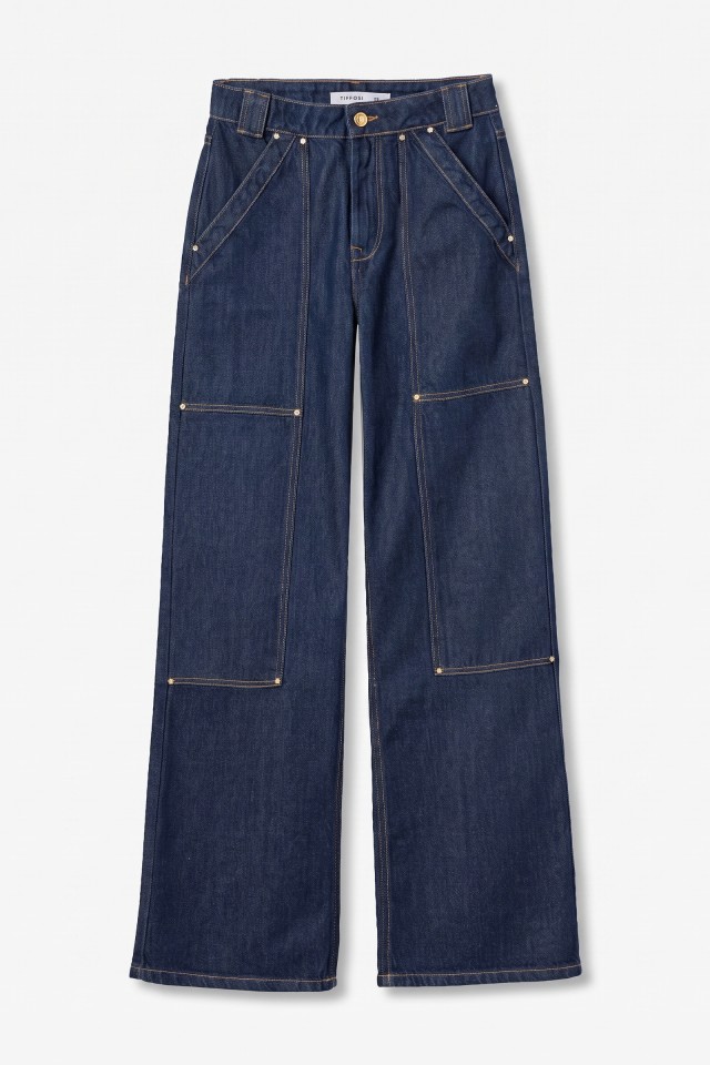 Wide Leg Jeans Stitch Detail Wide Leg Jeans Stitch Detail