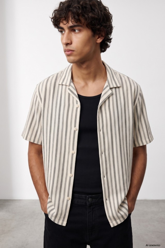 Short Sleeve Striped Shirt