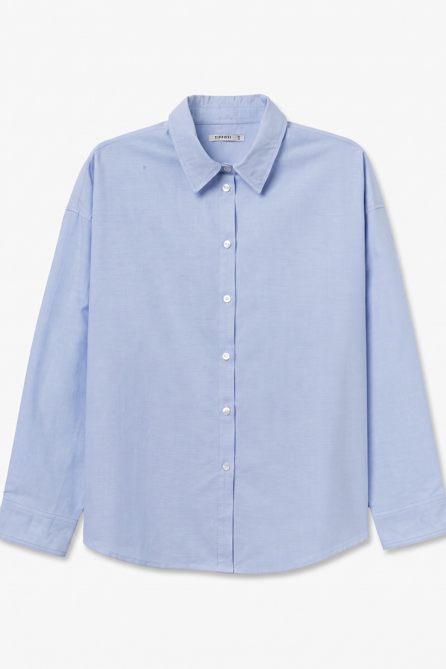 Camisa azul oversize mujer