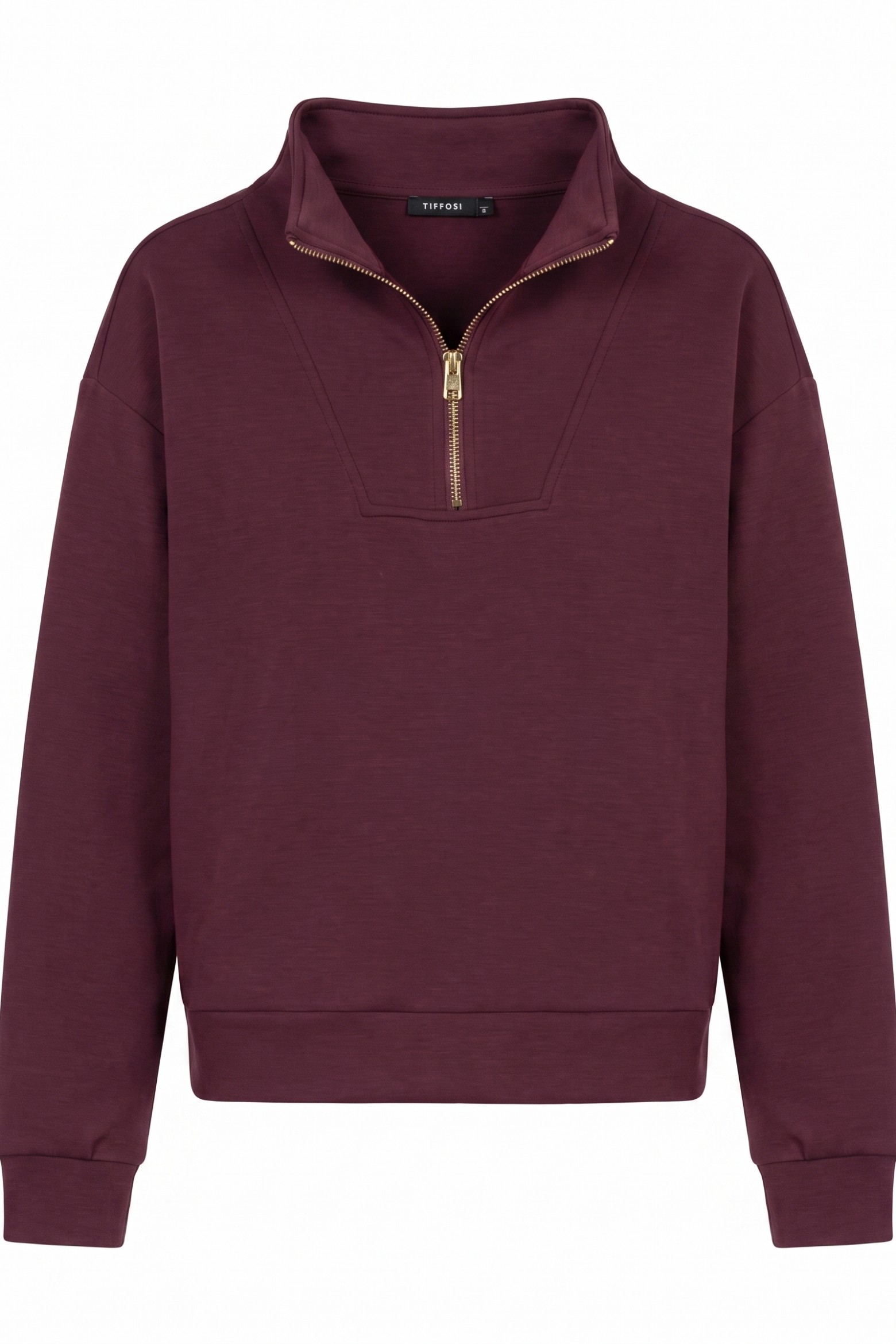 Half-Zip Burgundy Sweatshirt