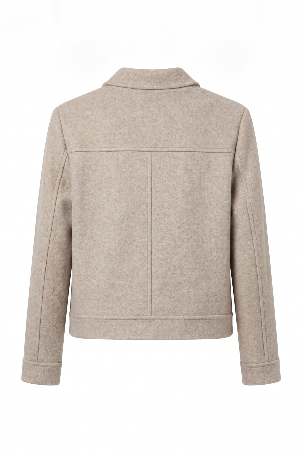 Chaqueta corta beige minimal