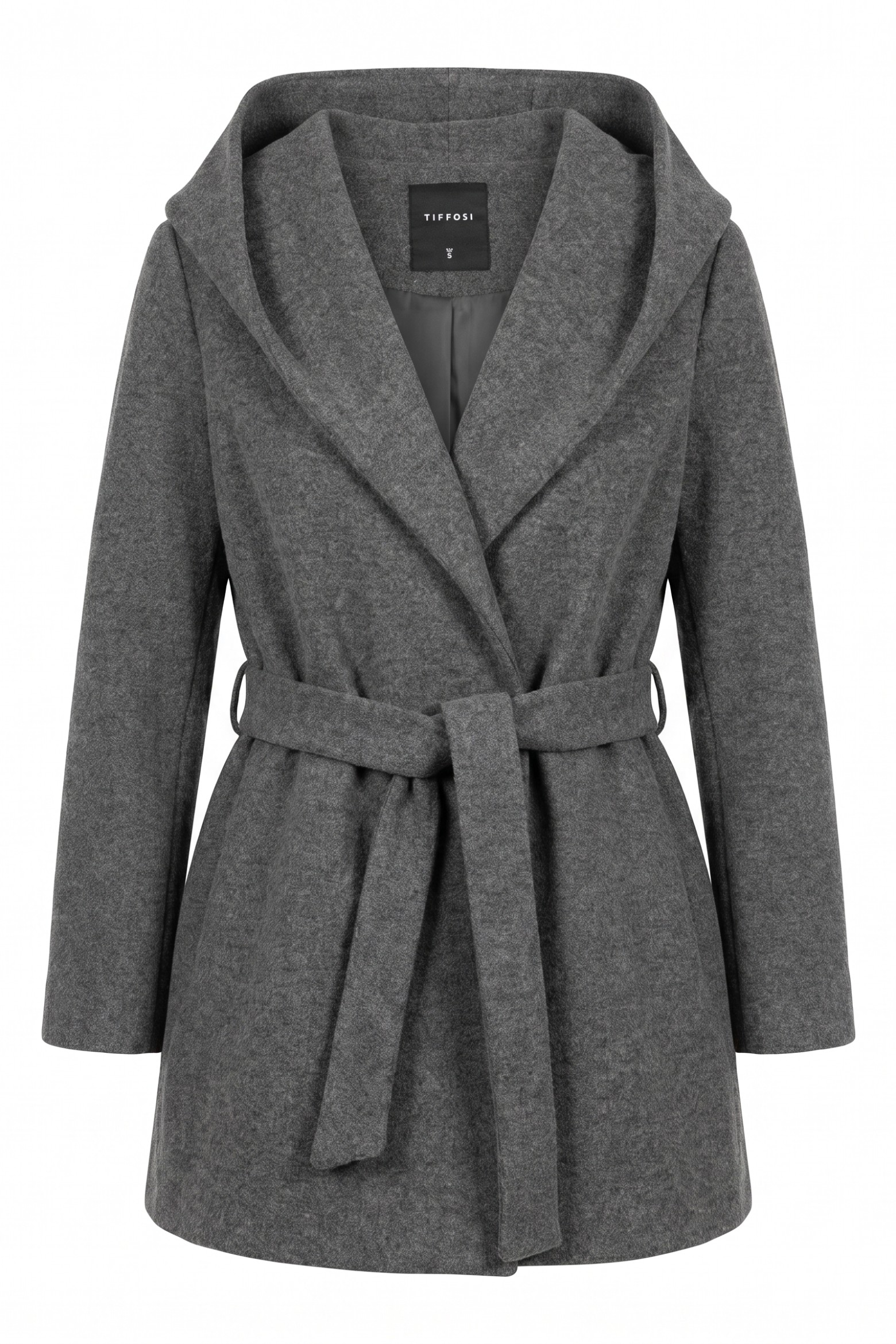 Casaco cinzento melange oversized