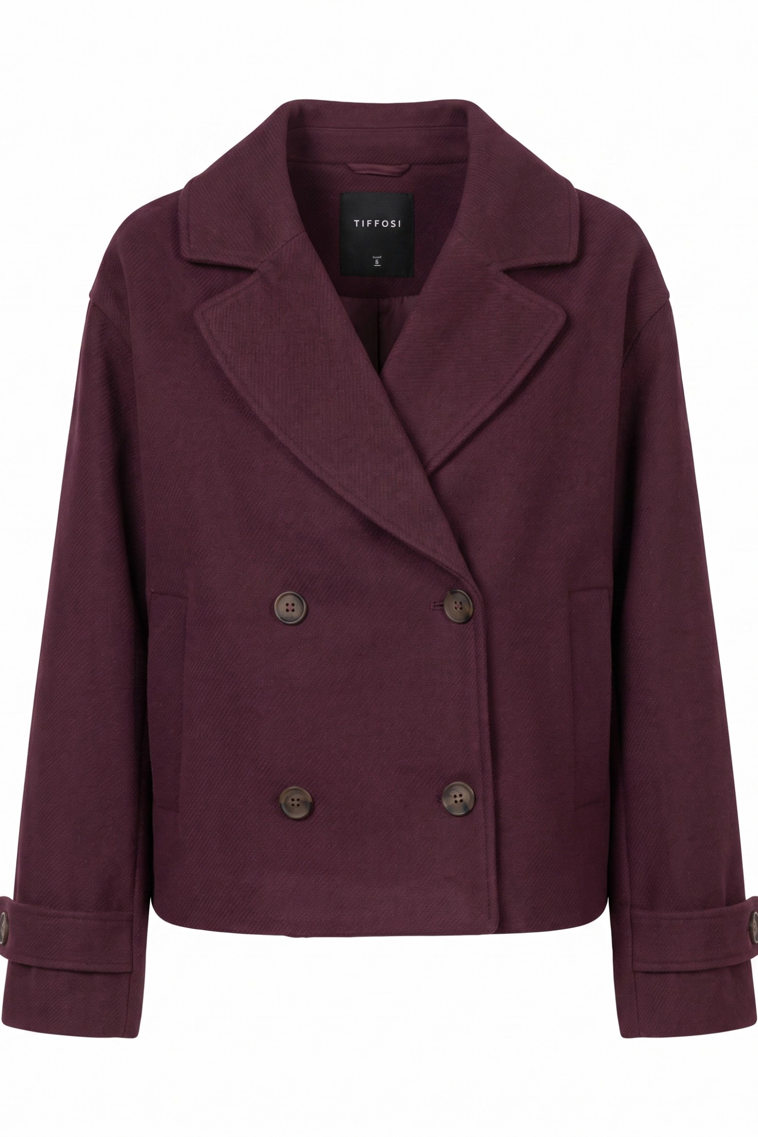 Boxy Red Double-Breasted Jacket