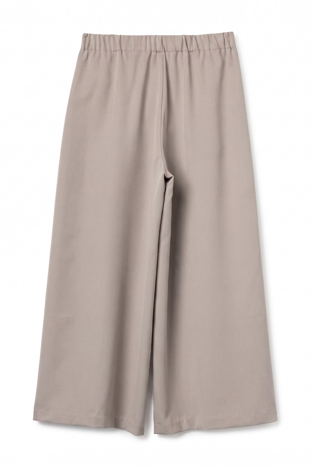 Wide Beige Cropped Trousers