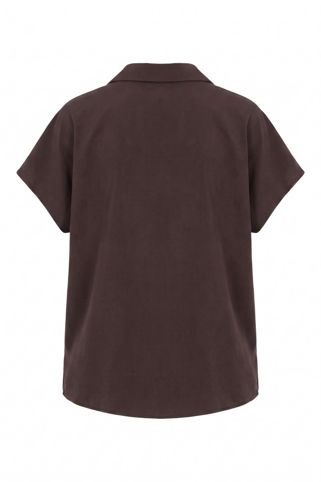 Blusa chocolate manga corta Blusa chocolate manga corta