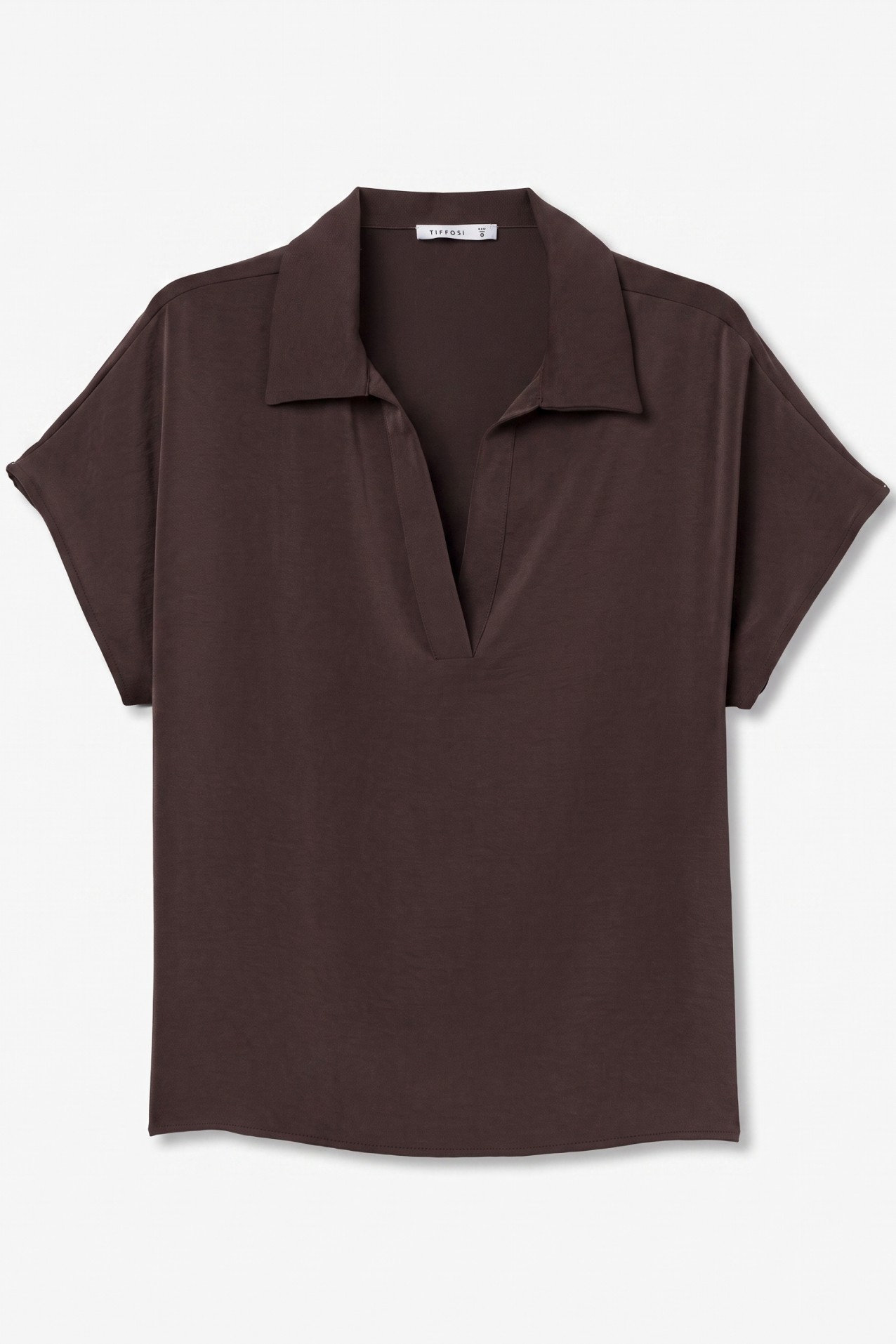Blusa chocolate manga curta
