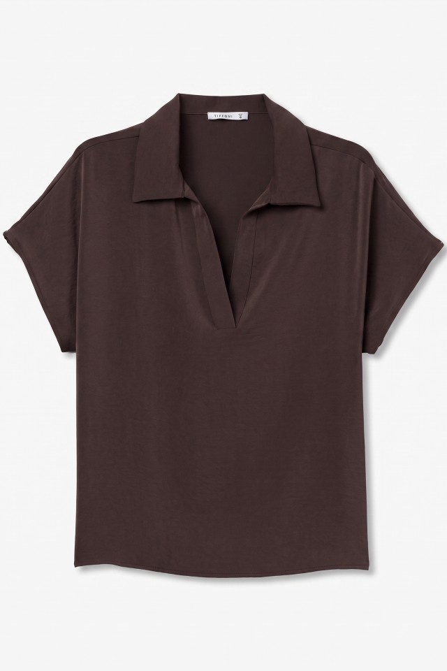 Blusa chocolate manga corta Blusa chocolate manga corta