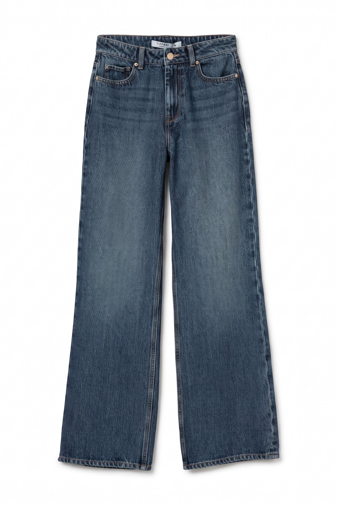 Dark Blue Wide Leg Jeans