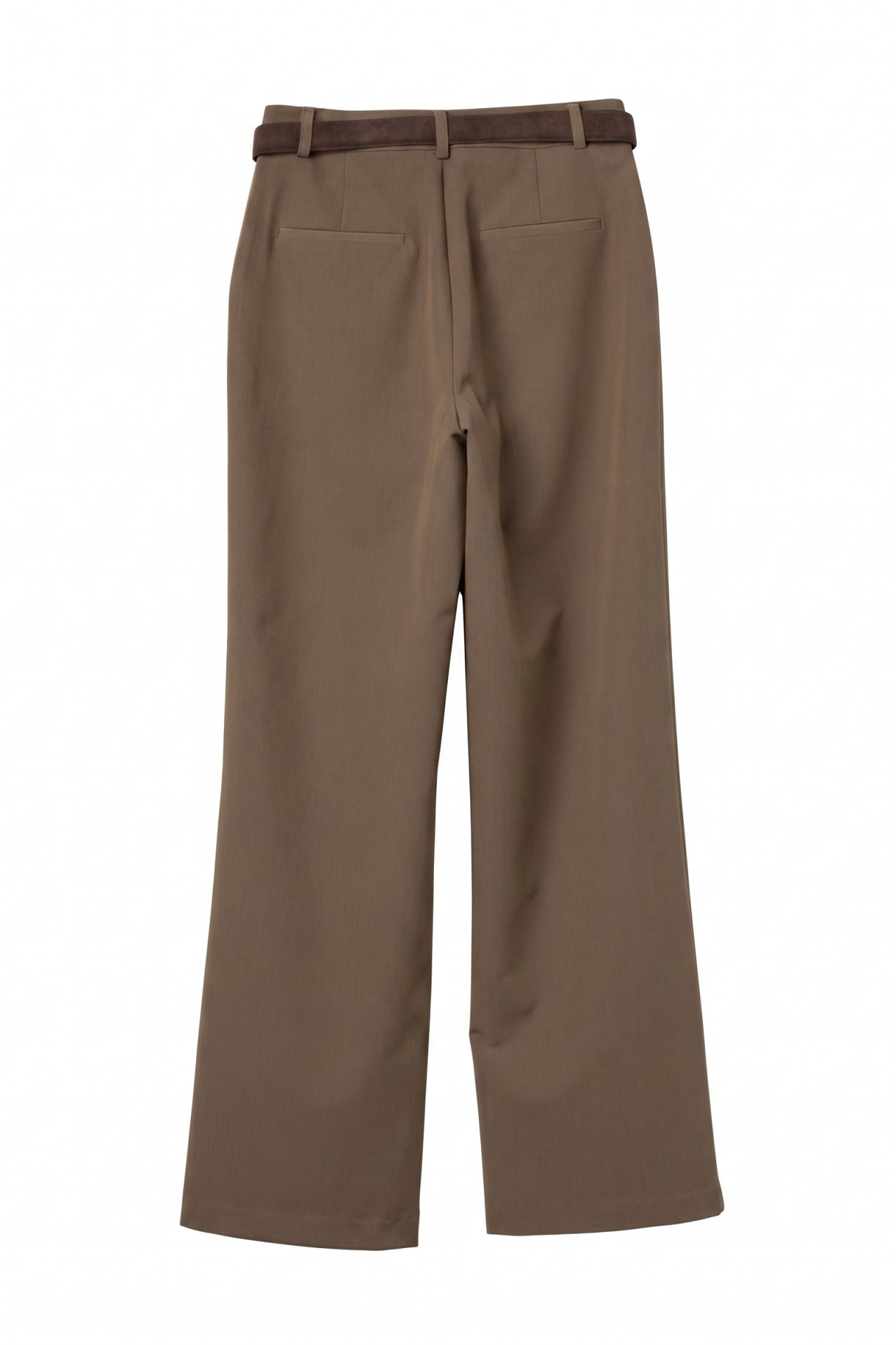 Beige Wide-Leg Trousers