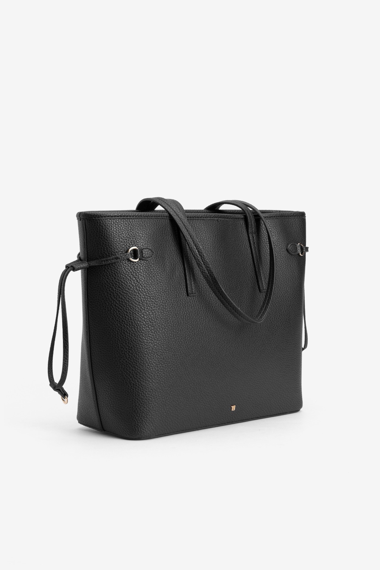 Wide Black Shopper Bag