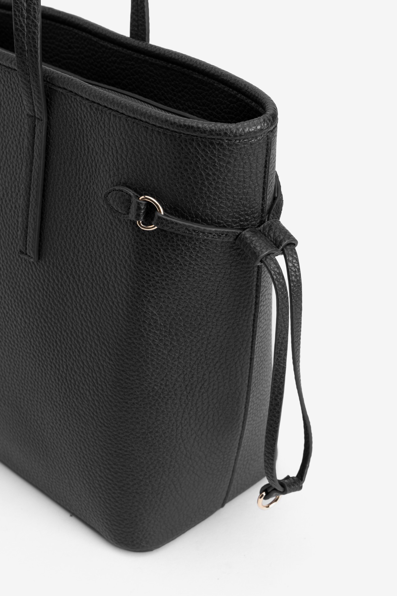 Wide Black Shopper Bag