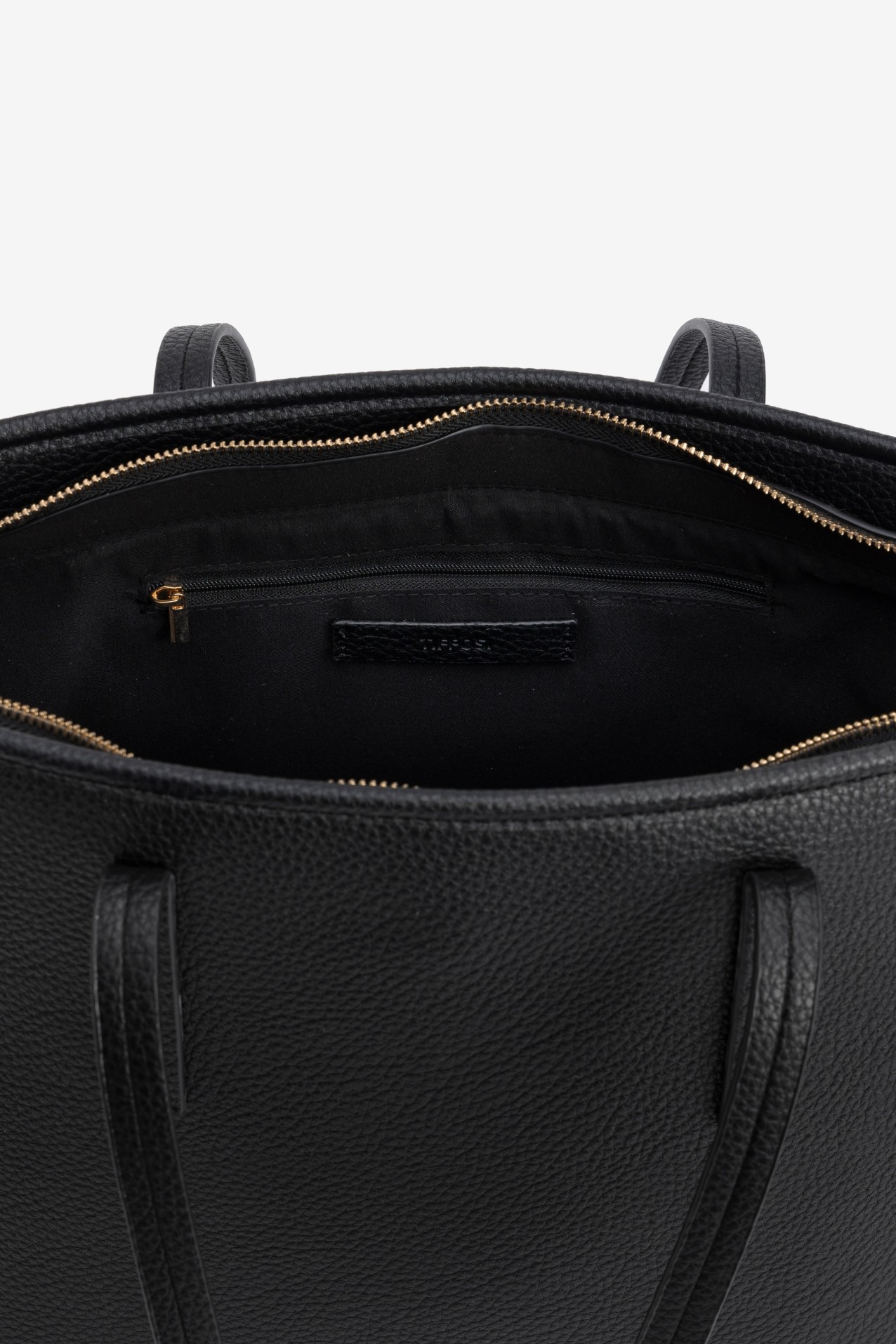 Wide Black Shopper Bag