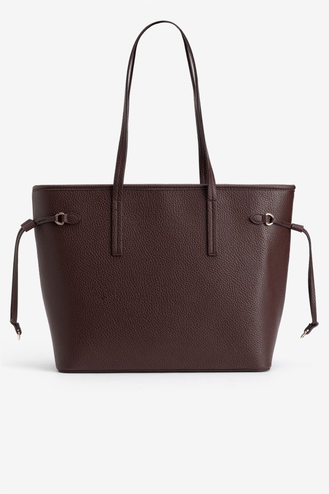 Wine-Toned Shopper Bag