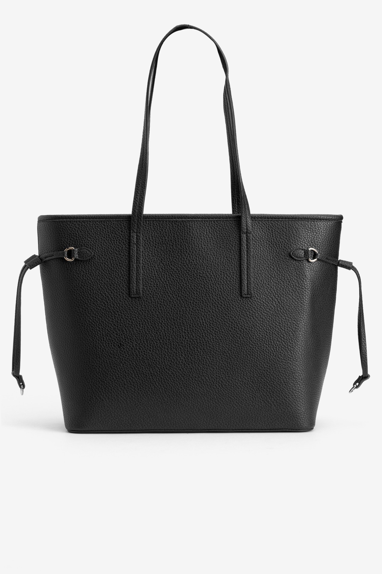 Wide Black Shopper Bag
