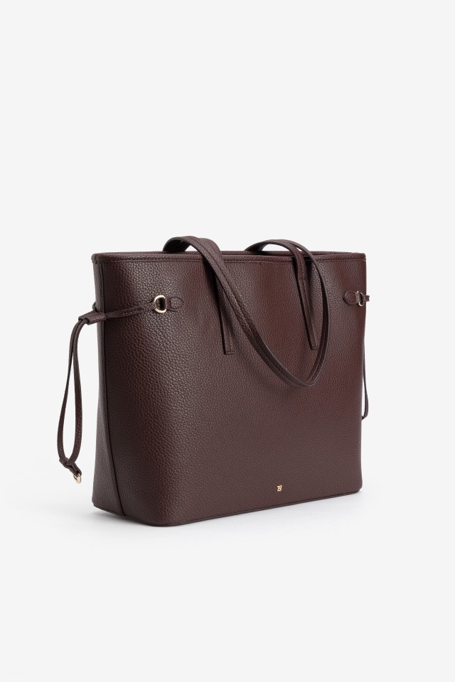 Shopper burdeos con asas largas Shopper burdeos con asas largas