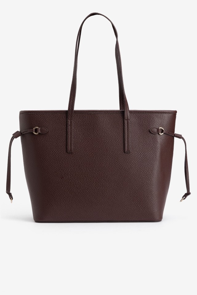 Shopper burdeos con asas largas Shopper burdeos con asas largas