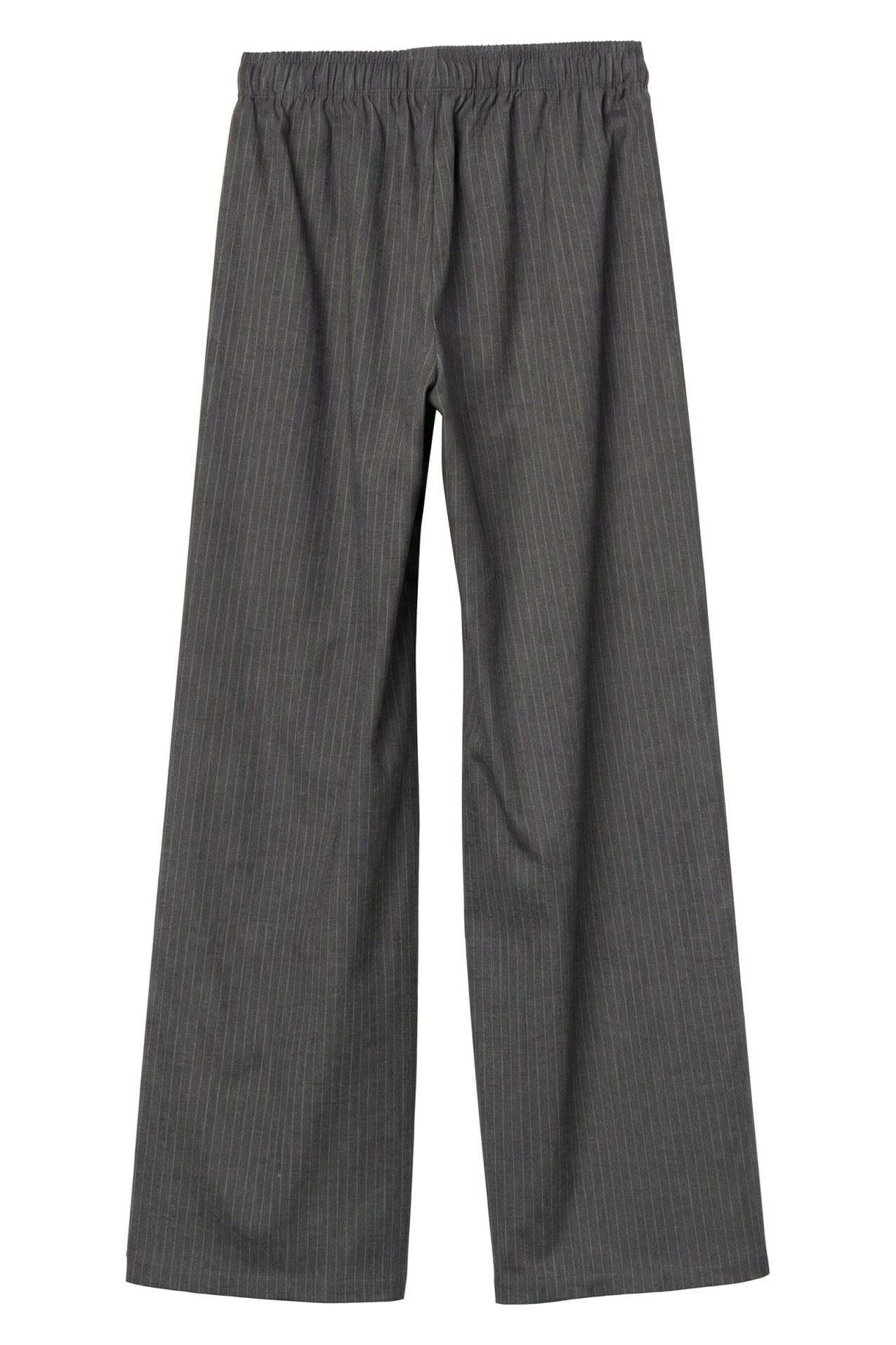 Grey Melange Wide Trousers