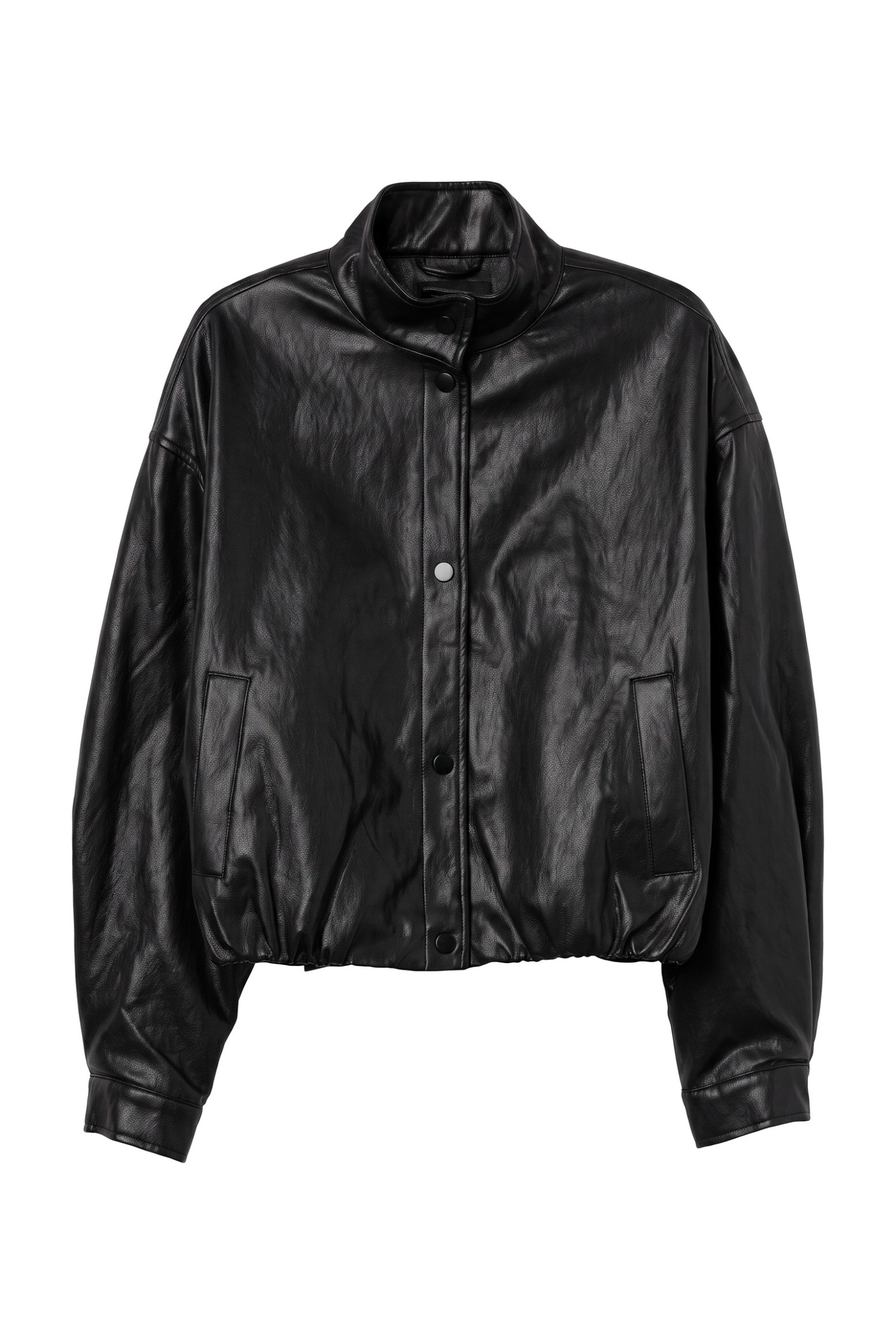 Casaco preto estilo bomber