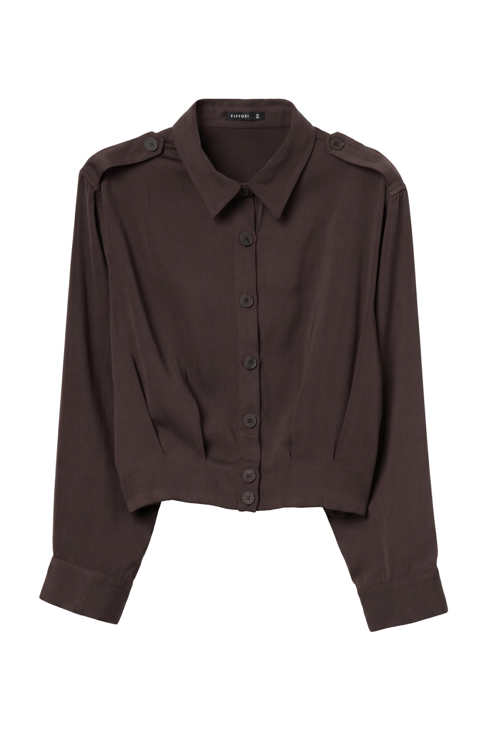 Camisa cropped chocolate