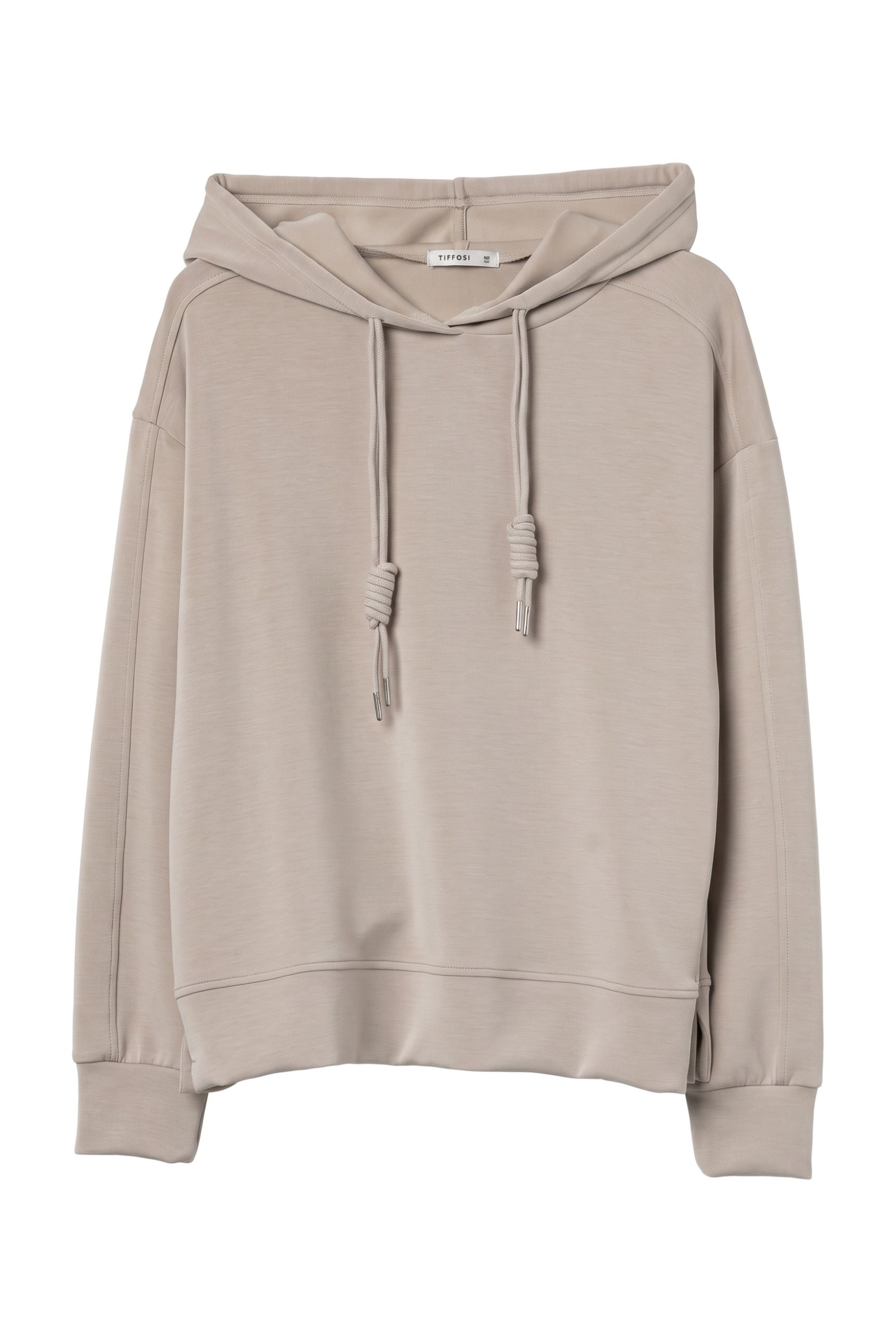 Sweatshirt bege com capuz