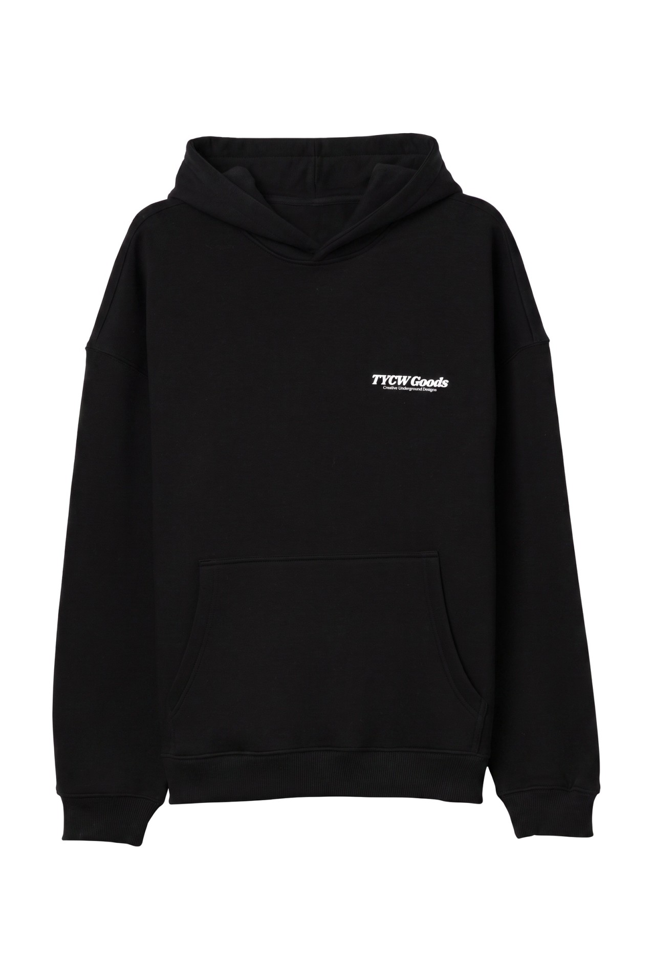 Black Hoodie With Urban Print
