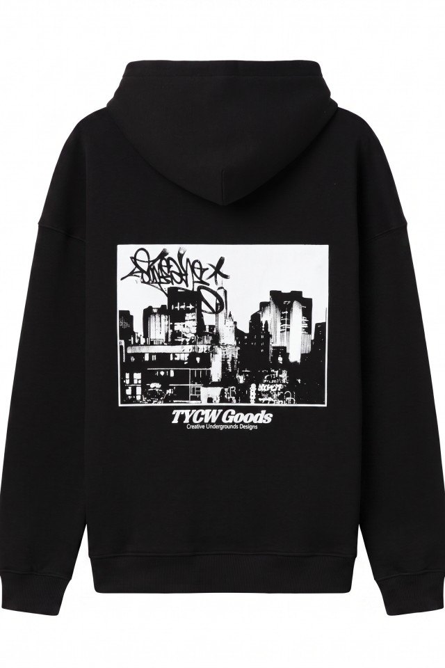 Sudadera negra oversize capucha Sudadera negra oversize capucha