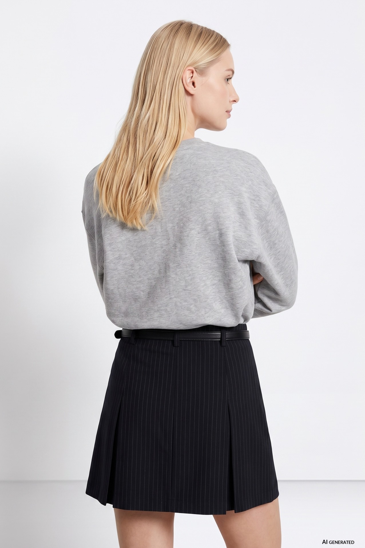 Sudadera gris relaxed fit