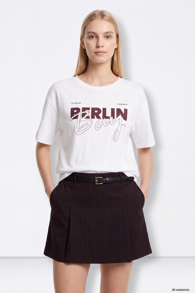 White Berlin Print T-shirt