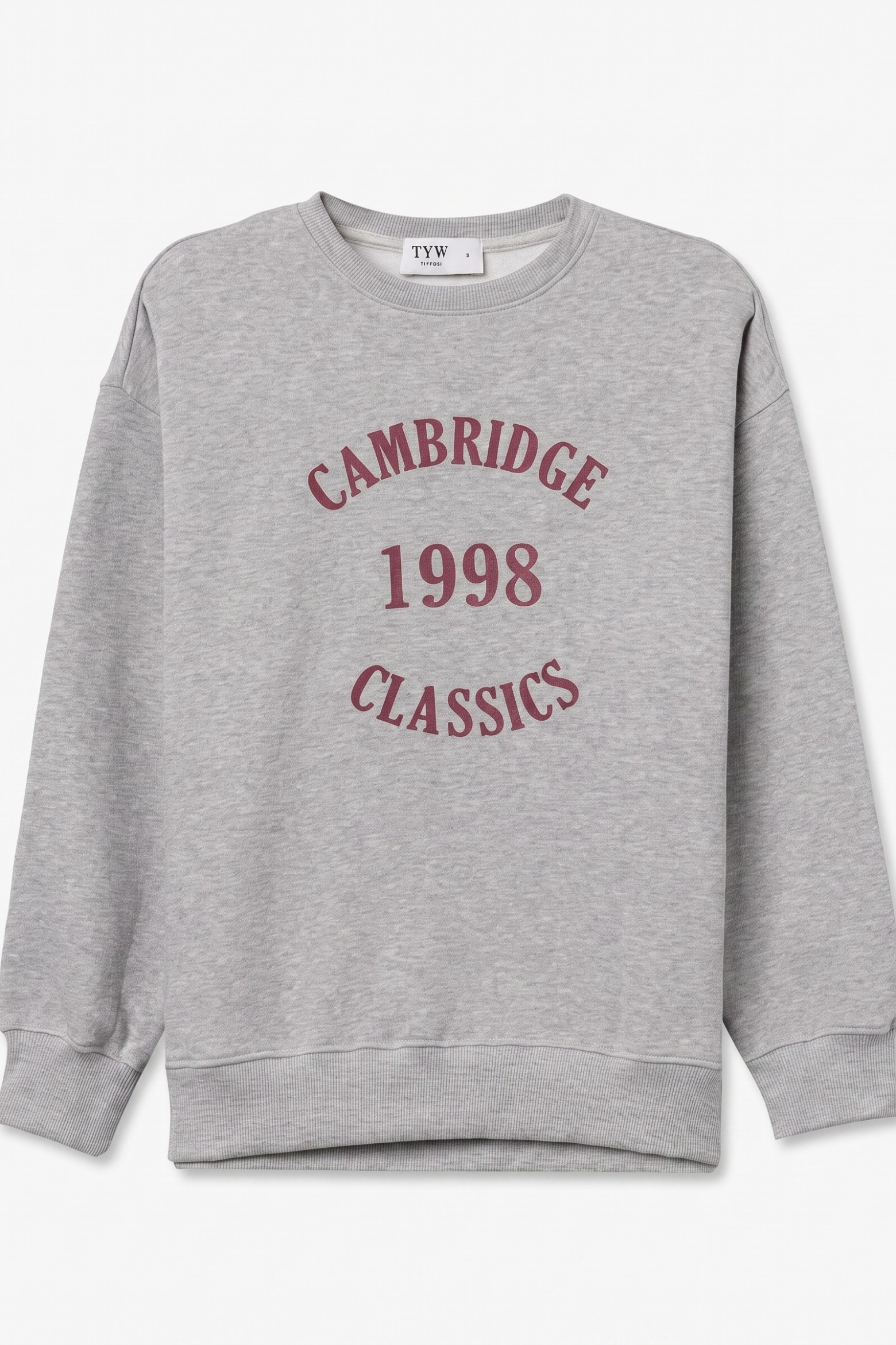 Sudadera gris relaxed fit
