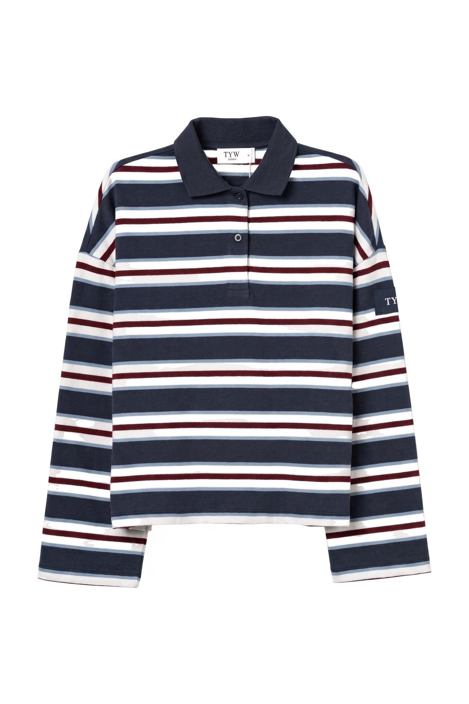 Camisola riscas azul oversize