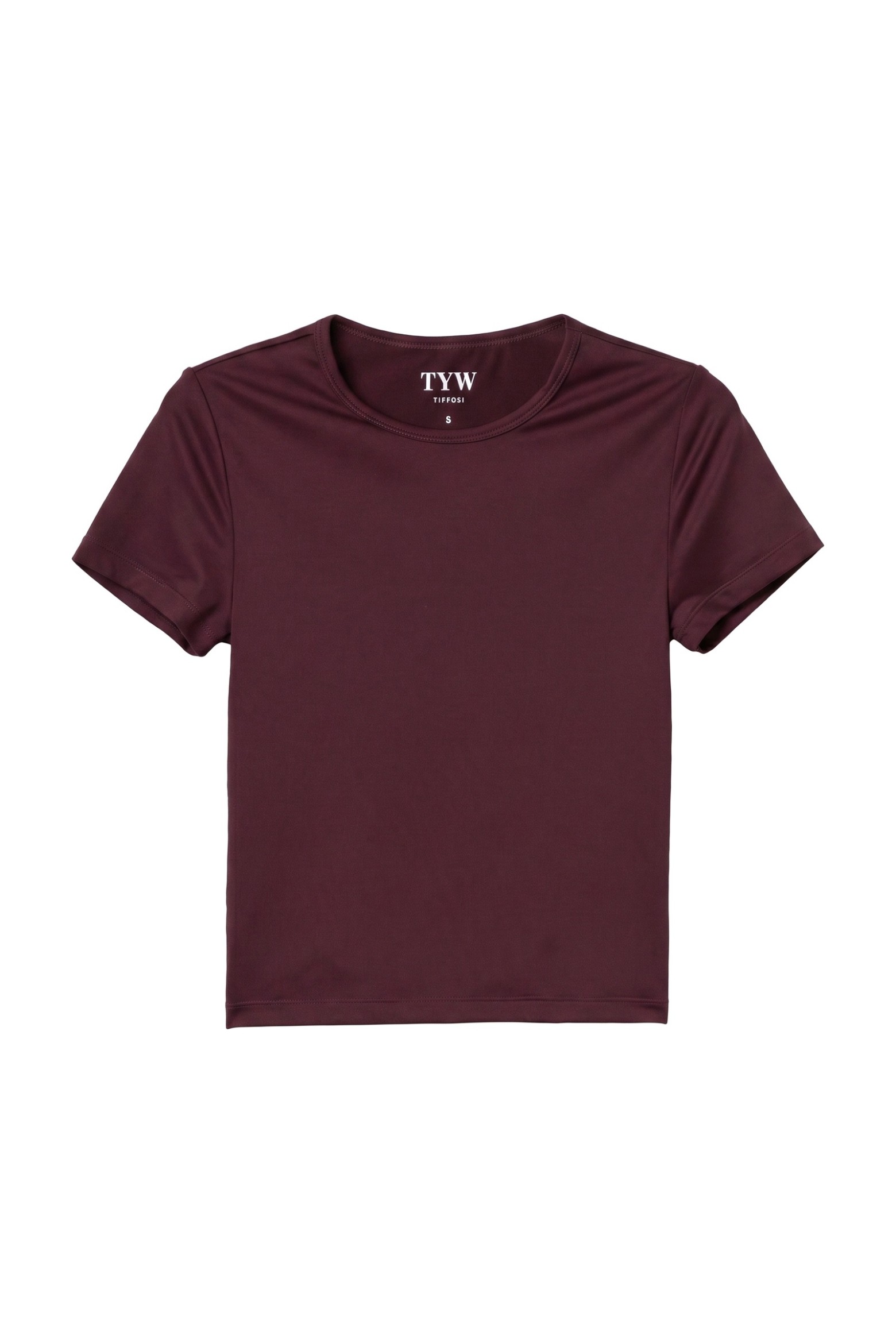 Camiseta ajustada roja oscura