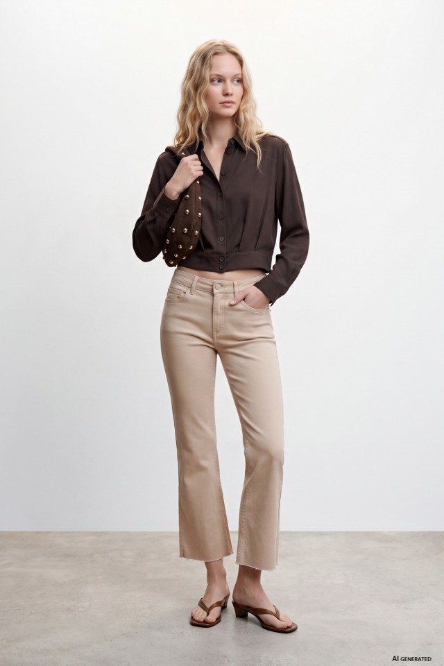 Light Beige Straight Jeans Light Beige Straight Jeans